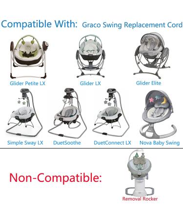 5V Graco Baby Swing Power Cord for Simple Sway, Glider LX, Elite, Premier, Petite LX, DuoGlider, Sweetpeace, DuetConnect LX, Nova - Replacement Cord - Buy Online on GoSupps.com
