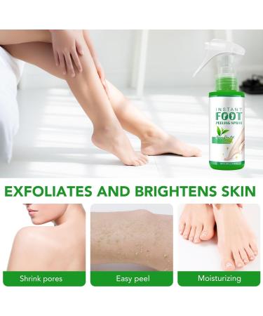 Tongyend Foot Peel Spray Foot Mask Orange Oil Instant Hydrating Nourish Foot Peeling Spray Exfoliator For Cracked Rough Heels & Calluses on Feet Elbows Toes Fingers (GreenTea) - Buy Online on GoSupps.com