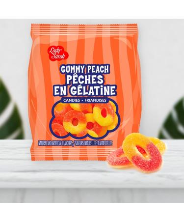 Gummy Candy Bag - Gummy Peach Rings Bulk Candy | Smart Choice from Lady Sarah Variety Sweets - Canada's Top Gummies Candy - 2.4 Kg (20 Candy Bags x 120g) Gummy Peach Rings (20 Candy Bags x 120g) - Buy Online on GoSupps.com