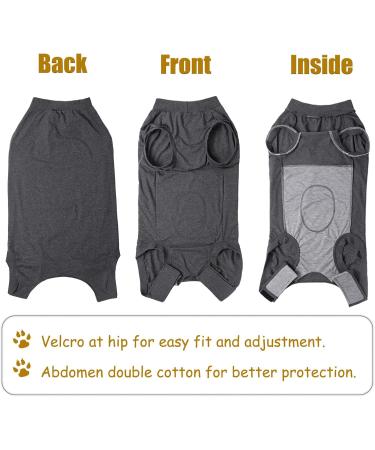 Axcimond Dog Recovery Suit Dog Onesie After Surgery Female Male Small Medium Large Dogs Surgical Recovery Suit Doggie Onesie Prevent Licking Spay Suit Chien Post Operation Dog Cone Collar Alternative M Grey - Buy Online on GoSupps.com