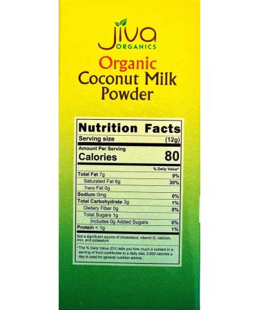 Jiva Organics Coconut Milk Powder 5.2 oz - 100% Organic, Dairy-Free Creamy Alternative - Buy Online on GoSupps.com