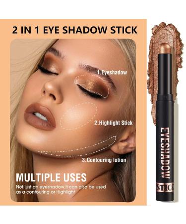 Nude Eyeshadow Stick - Cream Matte High Pigment Eye Shadow Pencil Waterproof & Long-Lasting Makeup | Hypoallergenic Eye Brightener (19 - Buy Online on GoSupps.com
