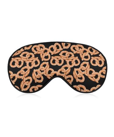 Fresh Pretzel Sleep Mask for Women Adjustable Sleeping Eye Shades Cover with Elastic Strap