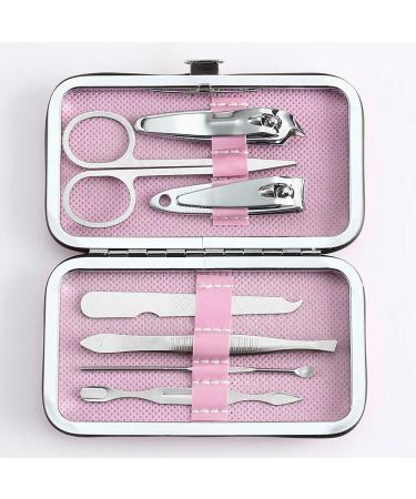 YWQ 3 Pack Manicure Set - Stainless Steel Nail Clipper Set with Case - Great Gifts for Women, Men, Girls - Personal Pedicure Kit for Travel - Pink, Blue, Green - Buy Online on GoSupps.com