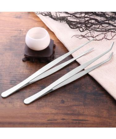 ULTNICE 2pcs Stainless Steel Feeding Pliers Tweezers for Reptiles - Straight & Curved for Snakes Lizards & Spiders (Silver) | Shop Internationally - Buy Online on GoSupps.com