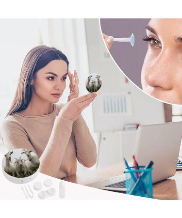 Goat Round Case For Contact Lens Kit Storage Box with Mirror Printed - Buy Online on GoSupps.com