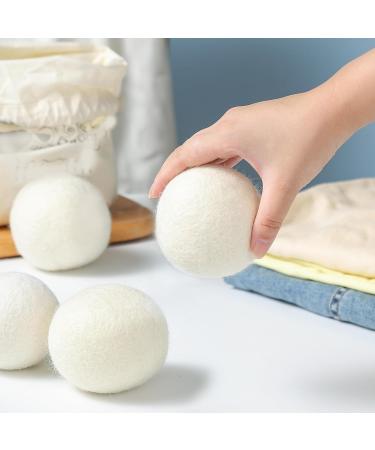 Wool Dryer Balls XL 6-Pack | Reusable Laundry Balls to Reduce Wrinkles & Speed Up Drying - Buy Online on GoSupps.com