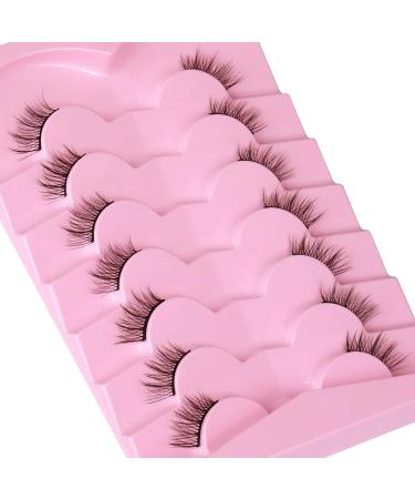 ALICE 1 Natural Cat Eye 3D Curl Half Strip Mink False Lashes - 7 Pairs Pack for Soft, Wispy, Natural Look - Buy Online on GoSupps.com