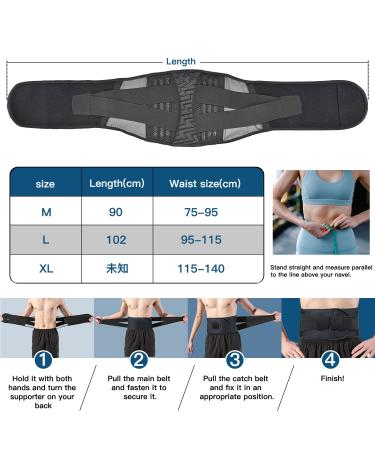 Back Brace Back Support for Men/Women- Adjustable and Breathable Lumbar Support Lower Back Belt for Back Pain Relief with 8 Stays for Herniated Disc Heavy lifting Sciatica XL(waist:45.3''-55.1'') X-Large - Buy Online on GoSupps.com