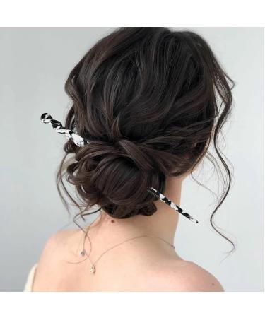 10 Pack Vintage Tortoise Shell Hair Forks - French Style Cellulose Acetate Hair Pins for Women and Girls - Buy Online on GoSupps.com