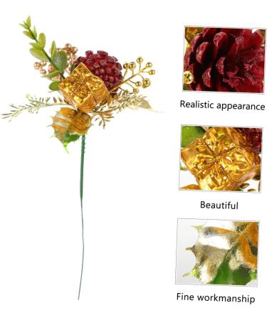 ABOOFAN 5pcs Christmas Cuttings Red Berry Stems Christmas Fruit Pick Christmas Craft Wreath Pick Holly Leaves Artificial Pine Picks Faux Berry Picks Pine Needles Plastic Pine Cones - Buy Online on GoSupps.com