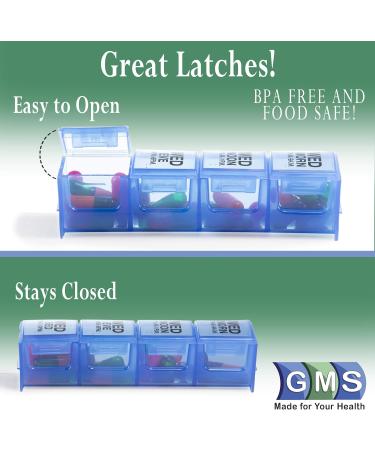 Buy GMS 4 Times a Day Rainbow Pill Organizer - 7 Removable Boxes for Easy Medication Management Worldwide - Buy Online on GoSupps.com