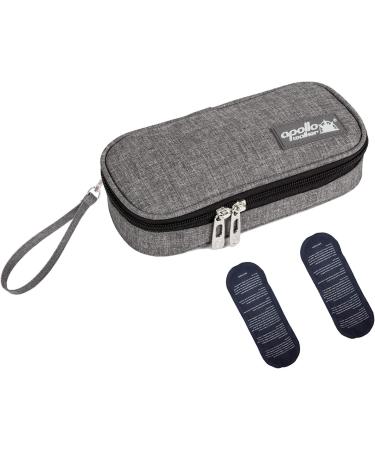 Apollowalker Cooler Bag for Insulin & Medications - Gray | Diabetic Syringe Carrier | International Shipping Available - Buy Online on GoSupps.com
