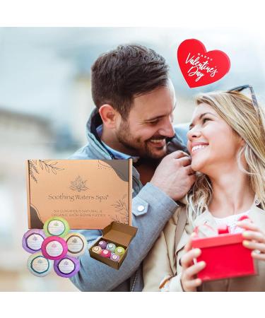 Organic Bath Bombs Gift Set - 6XL Natural with Shea Butter, Coconut Oil, Essential Oils | 6 Botanic Scents for Easter & Mother's Day Gifts - Buy Online on GoSupps.com