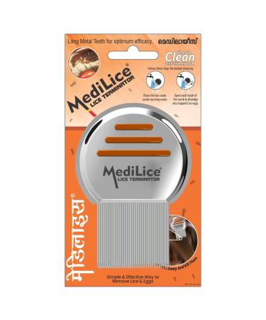 Professional Lice Terminator Comb | Stainless Steel Rust-Free Built with Micro-Groove Teeth for Louse Nits Eggs Removal | Original Brand