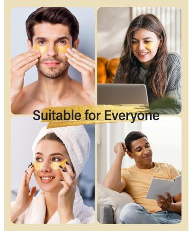 Komoko 24K Gold Under Eye Patches (60 Count) - Anti-Aging Collagen & Amino Acid Mask for Dark Circles, Puffiness, and Wrinkles | Skin Care Gold Eye Mask - Buy Online on GoSupps.com