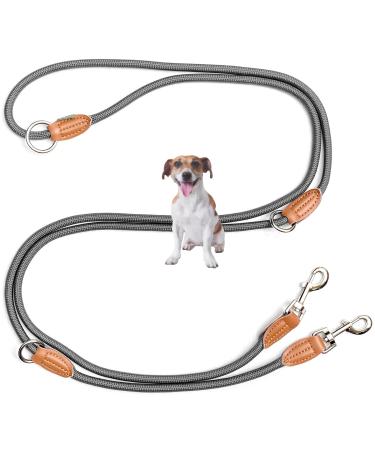 Leitengr n dog leash little dogs light |Guide 3M adjustable with 2 carabiners |3 meters long x 0.8 cm |Only 200 g |Devon model |Gray Pidgeon Gray 3 m x 0.8 cm - Buy Online on GoSupps.com