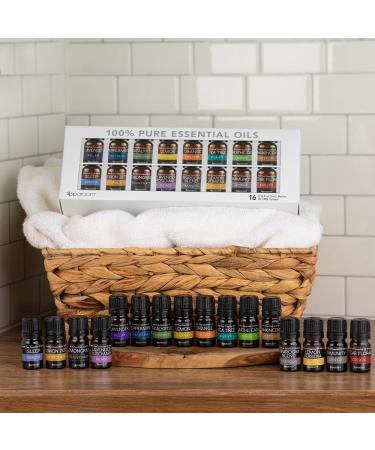 Shop SpaRoom 100% Pure Essential Oils Set - 16 Aromatherapy Gift Set for Diffusers & Home Care | International Shipping Available - Buy Online on GoSupps.com