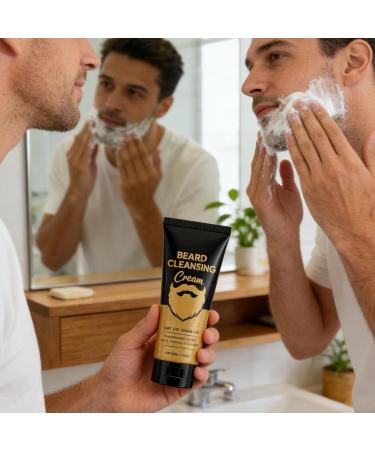 Beard Shampoo CleanerCaring Soothing Cream Facial Hair Beard Cleanser & Softener For men and fathers for daily showering and care morning travel shaving styling soaking - Buy Online on GoSupps.com