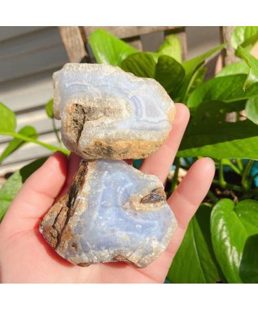 190g Natural Raw Blue Lace Agate Rough Stones Crystal Minerals and Stones Rough Gemstones Original Specimen for Home Decor Gifts Full of Texture (Size : 140-190g) - Buy Online on GoSupps.com