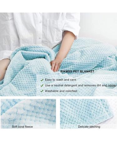 RIKMSS 4 Pack Pet Blankets - Small Animal Blankets for Dogs and Cats - Super Soft Coral Fleece - 28L x 16W - All Seasons - M 26 x 18 - Buy Online on GoSupps.com