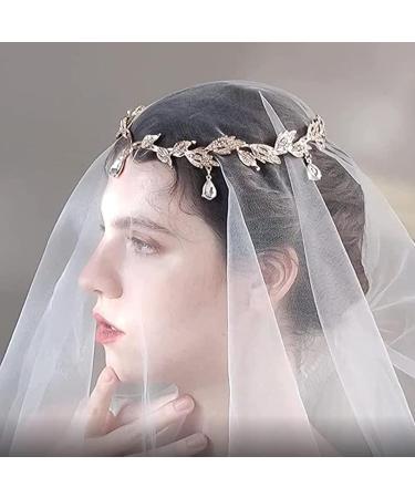 Stunning Rhinestone Leaf Wedding Tiara | Crystal Headdress & Headband for Bridal Prom & Birthday Celebrations - Buy Online on GoSupps.com