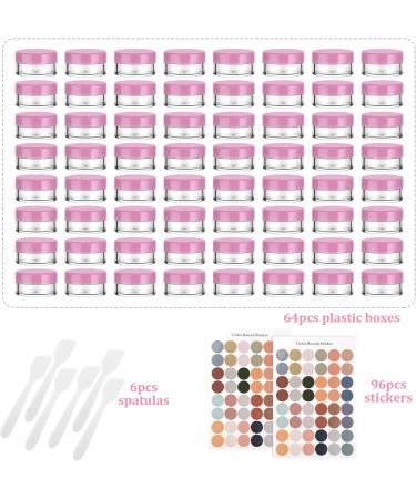 64 Flintronic Pink Cosmetic Sample Jars with Small Spoon - Ideal for Creams, Gels, Beads & More - Buy Online on GoSupps.com