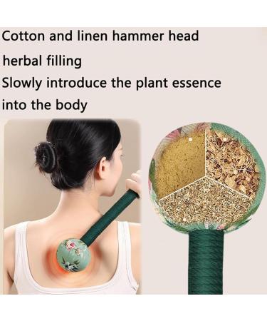 Massage Hammer - Manual Wormwood Massage Tool for Muscle Relaxation & Tiredness Relief - Perfect for Back Neck Waist & Legs - Yellow - Buy Online on GoSupps.com