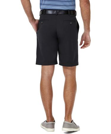 Haggar Men's Cool 18 Straight Fit Flat Front Shorts 32 - Black Classic Style - Buy Online on GoSupps.com
