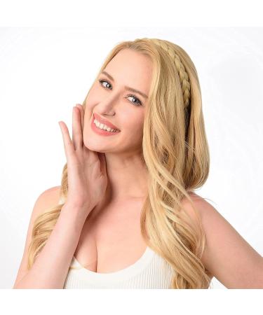 Gledola 2 Strands Fishtail Plaited Braids Headband Braided Synthetic Hair Elastic Stretch Hair Accessory for Bride Women Teens Girls Wedding (Honey Blonde) - Buy Online on GoSupps.com