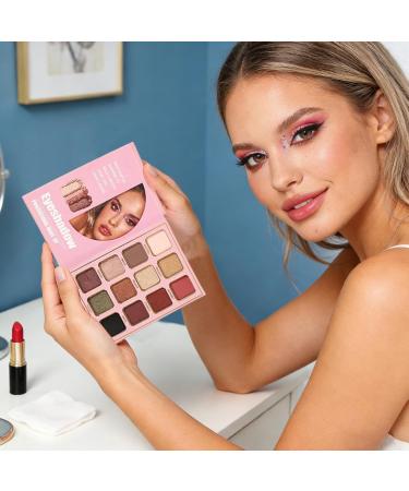 Mini Makeup Palette: Lipstick lip gloss eyeshadow swatches Shimmer Rouge highlighter American and European style cosmetics book | Portable Makeup Set - Buy Online on GoSupps.com