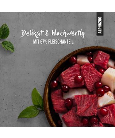 alphazoo Horse Mouse 6 x 400 g for dogs grain-free monoprotein wet food for horses with parsnips and cranberries grain-free - Buy Online on GoSupps.com
