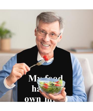 Washable Reusable Adult Bib for Elderly | Funny Waterproof Clothing Protector with Food Crumb Catcher | Personalized Senior Bib for Men & Women - Buy Online on GoSupps.com