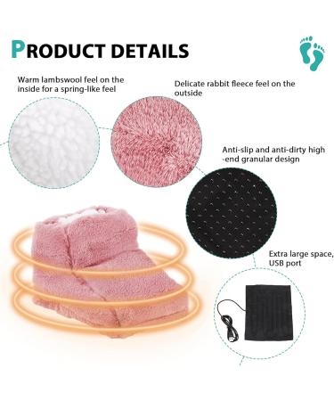 YJINGRU 5V USB Foot Warmer | Electrically Heated Shoes with Adjustable Temperature Auto Switch-Off & Overheating Protection - International Shipping Available - Buy Online on GoSupps.com