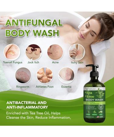 Antifungal Body Wash | Tea Tree Oil Soap for Jock Itch Acne Ringworm & More - 500ml | Natural & Effective - Buy Online on GoSupps.com