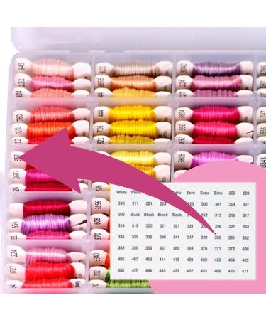 Embroidery Floss Organizer Box with 17 Compartments and 100 Cardboard Bobbins - Cross Stitch Supplies and Storage with Floss Number Stickers - Buy Online on GoSupps.com