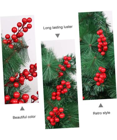 ABOOFAN 30 Pcs Christmas Red Fruit Decoration Artificial Berry Branches Berry Fruit Picks Artificial Berries Branches Christmas Berry Decorations Wedding Foam Banquet Artificial Flower - Buy Online on GoSupps.com