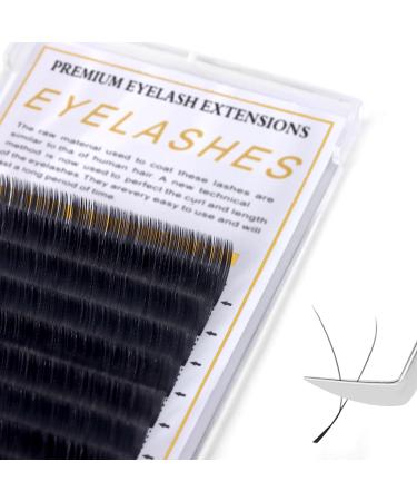 Eyelash Extensions 2 D Curl 8-15mm Mixed Single Lash Extensions Supplies Individual Lashes Tray Volume & Silk Classic Lash (2 D Curl 8-15mm Mix)