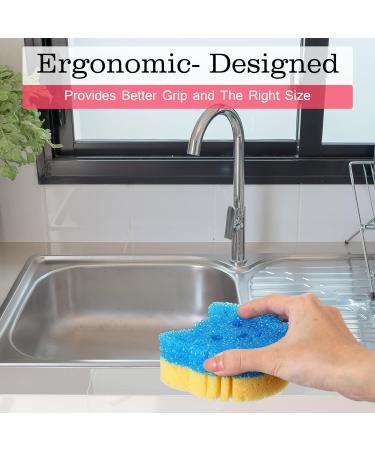 Kitchen Sponges 6 Pcs Cat Dual Sided Scrub Sponge Cleaning Sponges Cute Temperature Sensitive Dish Sponges for Washing Dishes Non Scratch Household Multi Use Sponges Scrubber for Kitchen 3 Colors - Buy Online on GoSupps.com