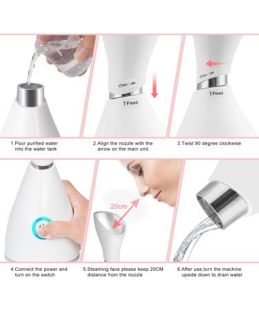 Portable Nano Facial Steamer for Home Spa - Clear Acne, Cleanse Pores, Blackhead Remover Kit - Buy Online on GoSupps.com