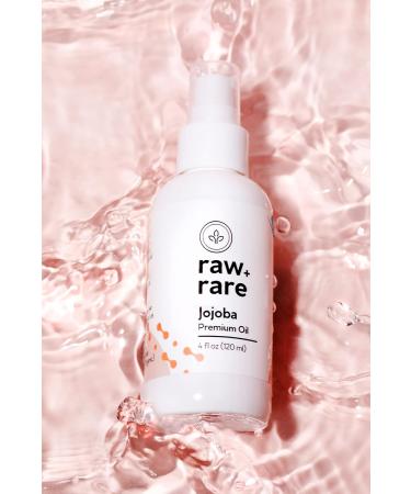 Natural Jojoba Oil 4 oz | 100% Pure Responsibly Sourced | Raw Plus Rare - Hair Skin & Massage - Buy Online on GoSupps.com