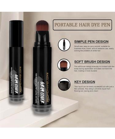 Trendyfave Temporary Hair Dye Brown Disposable Hair Colour Wax Liquid Instant White Hair Coverage - Natural Hairstyle Hair Dye Temporary Hair Wax Colour for Unisex Men Women - Buy Online on GoSupps.com