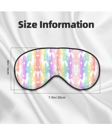 Unicorns on Colorful Stripes Eye Mask - Soft Adjustable Blackout Silk Blindfold for Men & Women | International Shipping - Buy Online on GoSupps.com