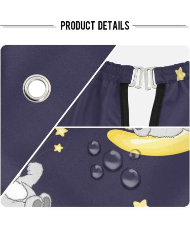 Waterproof Barber Cape - Cute Teddy Bear on Moon & Cheetah Haircut Bib for Men & Women | Unisex Hair Cutting Cape - Buy Online on GoSupps.com
