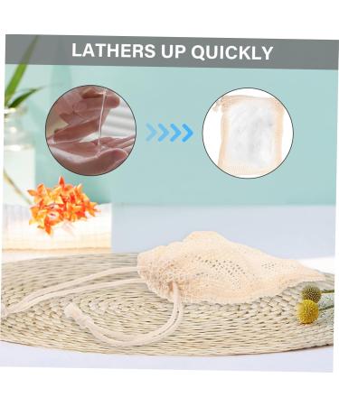 WOONEKY 8pcs Soap Storage Bag Foaming Bag Saver Bags Bar Soap Pouch Mesh Organizer Bags Cotton Linen - Buy Online on GoSupps.com