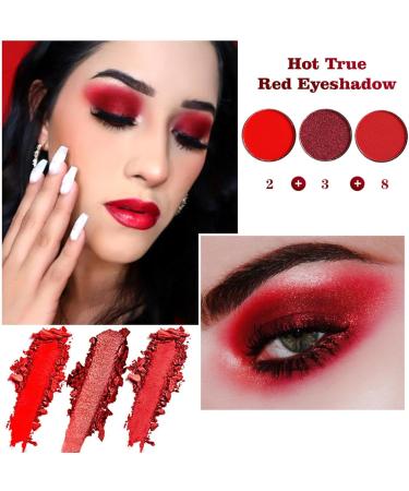  Generisch Halloween Eyeshadow Palette Black and Red Eyeshadow Palette Gothic Makeup 9 Colors Punk Smoky Eyeshadows Highly Pigmented Eyeshadow for Halloween Party - Buy Online on GoSupps.com