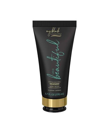 My Black is Beautiful Golden Milk Intense Recovery Hair Treatment, 5.7 Fl Oz — Sulfate Free, Deep Conditioning Hair Mask for Curly and Coily Hair — Formulated with Coconut Oil, Honey, and Turmeric