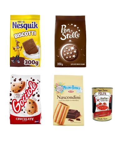 Test kit Pan di stelle Gocciole Nesquick Nascondini Biscuits Italian Biscuits Biscuits Biscuits + Italian Gourmet Polpa 400 g