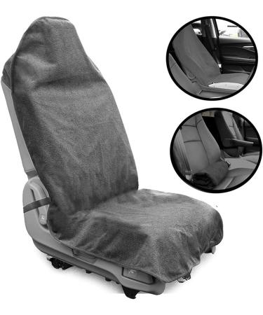 Towel Seat Covers - Uniiversal Car Seat Protector Waterproof Towel | Reusable Sweat Absorption Towel Cloth Machine Washable Auto Seat for Gym Beach Yoga Sports Outdoor Activities Gray - Buy Online on GoSupps.com
