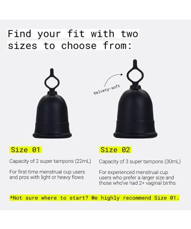 Flex Cup Starter Kit (Size 01) | Reusable Menstrual Cup + 2 Free Discs | Easy Removal Pull-Tab | Tampon + Pad Alternative | Capacity of 2 Super Tampons - Buy Online on GoSupps.com